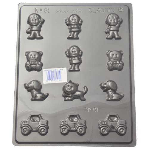 Boy, Girl, Dog, Cat, Teddy Bear Chocolate Mould